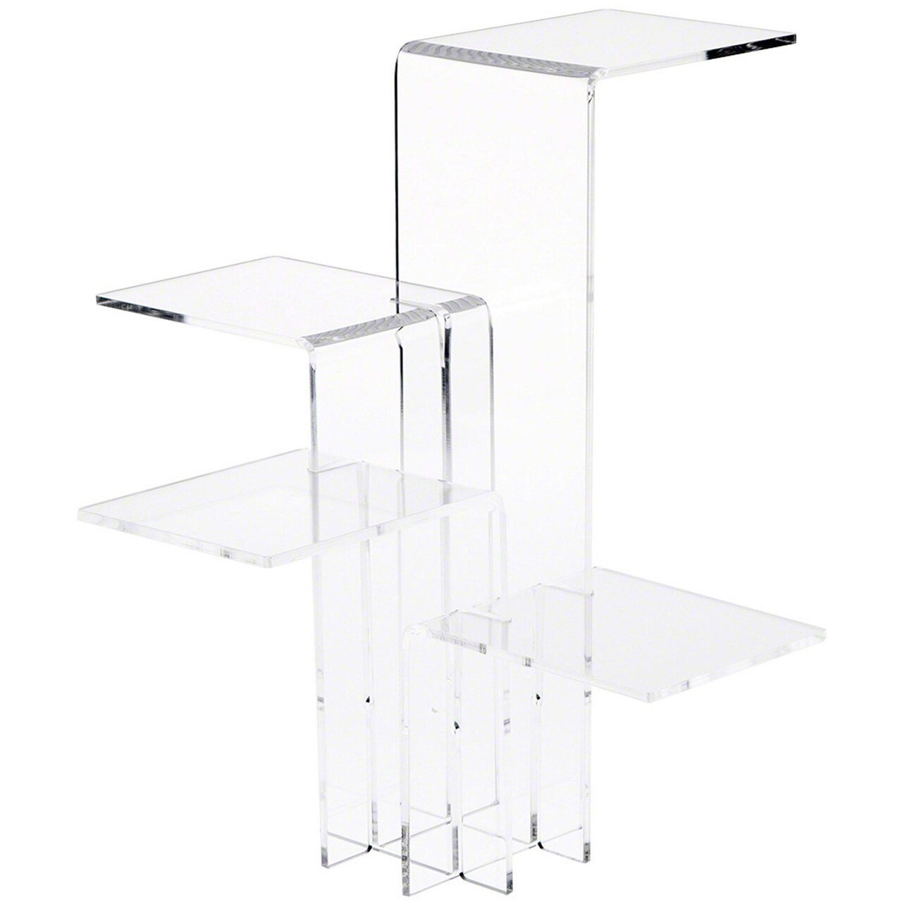 Plymor Clear Acrylic Quick Connect 4-Shelf Display Riser